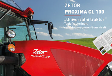 Test traktoru ZETOR PROXIMA CL 100 ve finském odborném magazínu Koneviesti